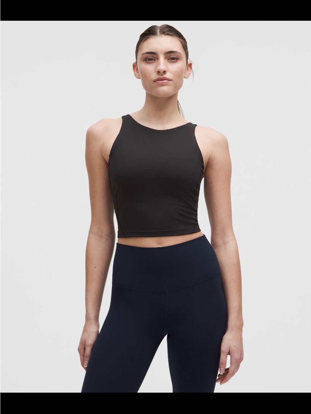 lululemon athletica Black High-Neck Cropped Tank